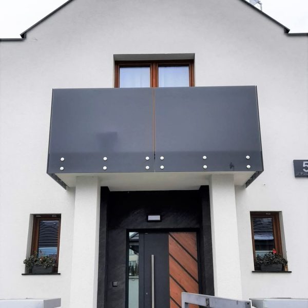 Balustrada szklana grafitowe szkło